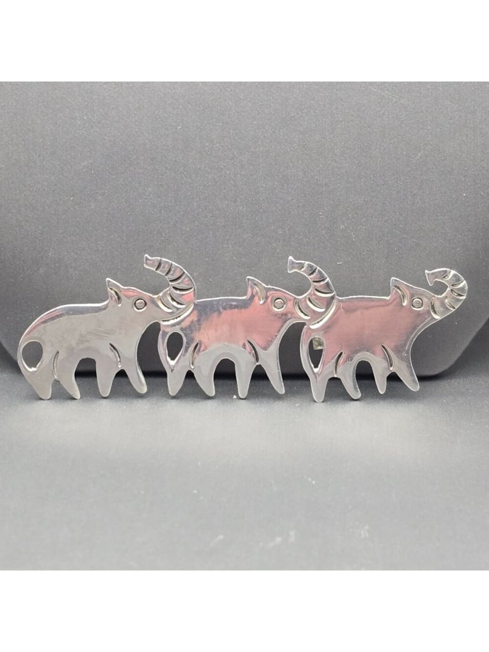 Vintage Taxco Sterling Silver Elephant Brooch Mexican Pin TA-75